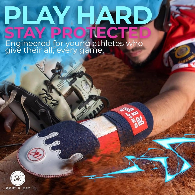 Drip & Rip Sliding Mitt Youth for Baseball & Softball - Ice Cream Sliding Mitt Design with Hand Protection - Base Running, Breathable, Durable, Ambidextrous - Ages 10+ - Image 2